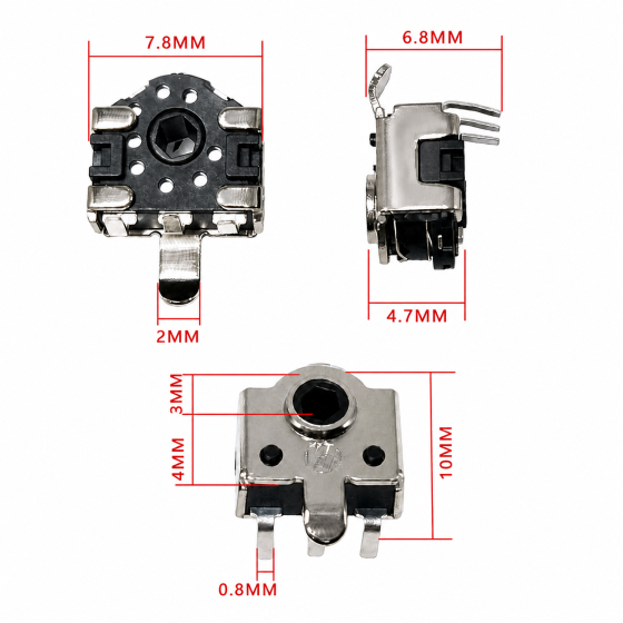 マウスエンコーダー 4mm L字型 スクロール修理部品ka10000a959